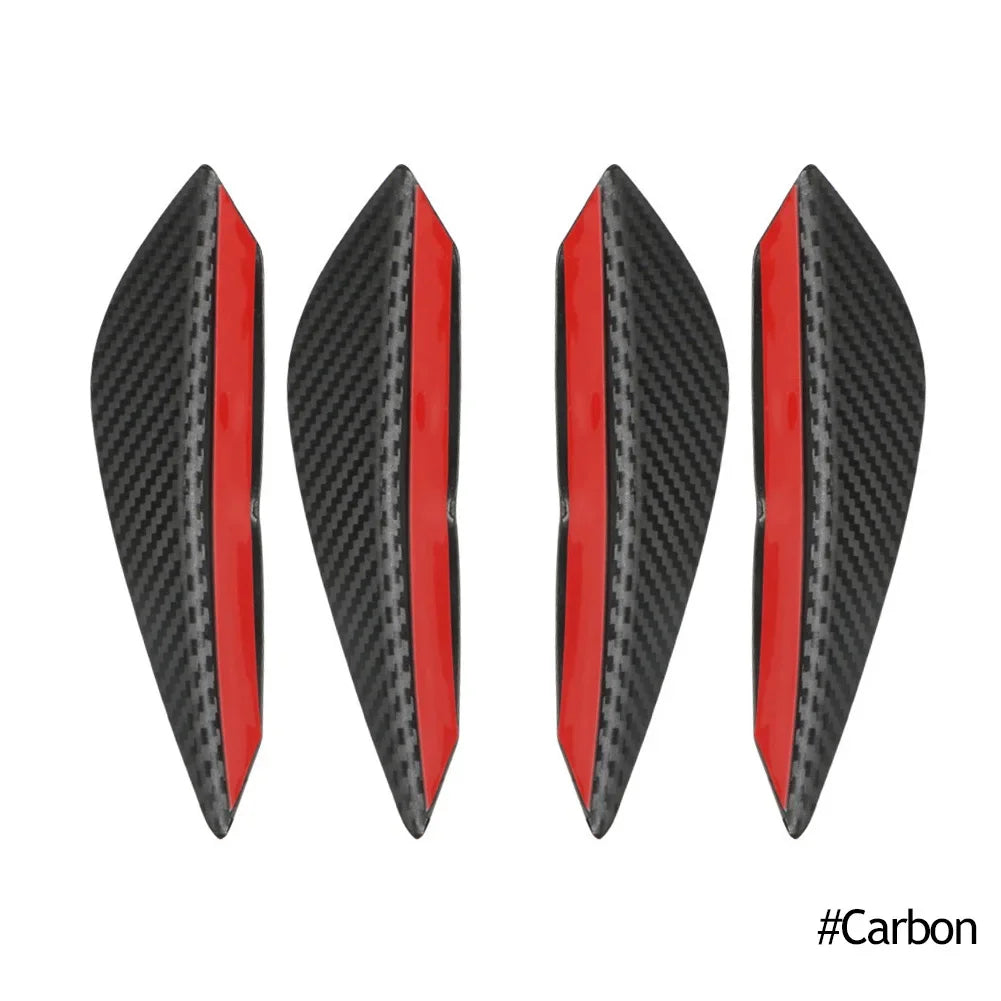 4/6pcs universal Front Bumper Lip Decoration Diffuser Splitter Fins Body Spoiler Canards Valence Chin Car Tuning Canard Decor