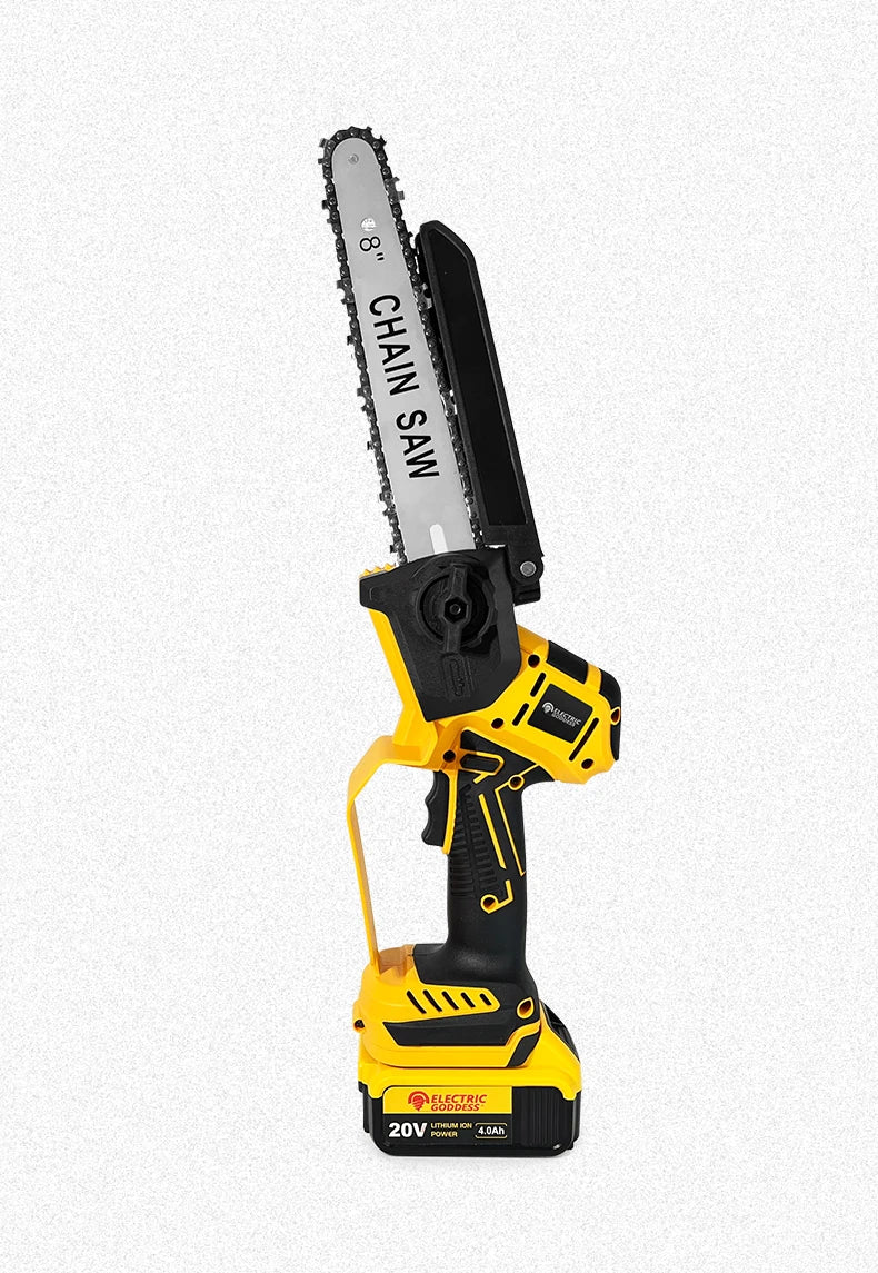Electric Goddess Brushless 6/8in Electric Chainsaw 1380W Cordless Woodwork Cutting Garden Pruning Saw For Dewalt 20V Battery Pin