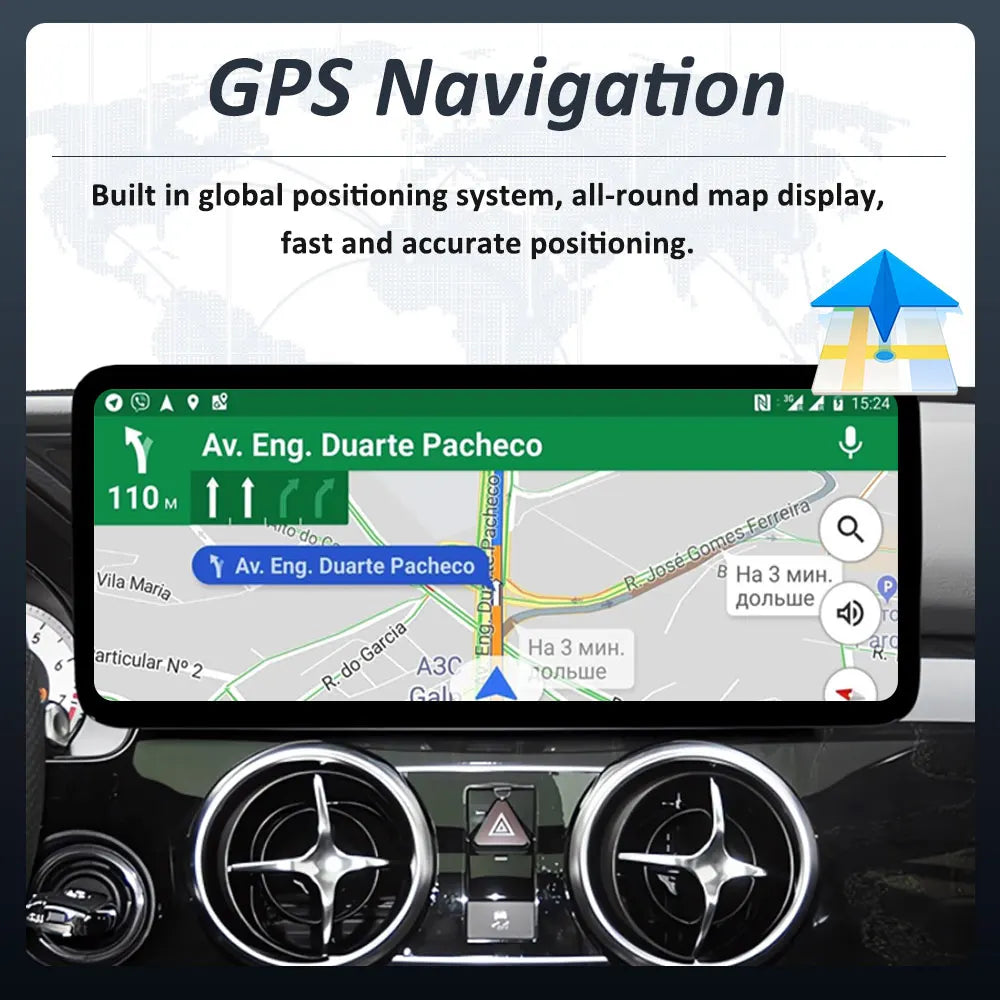 Android 16 Intelligent System for BENZ C CALSS W205 GLC 2026 - 2026 Car Video Multimedia Player GPS Navigation QLED HD Screen BT