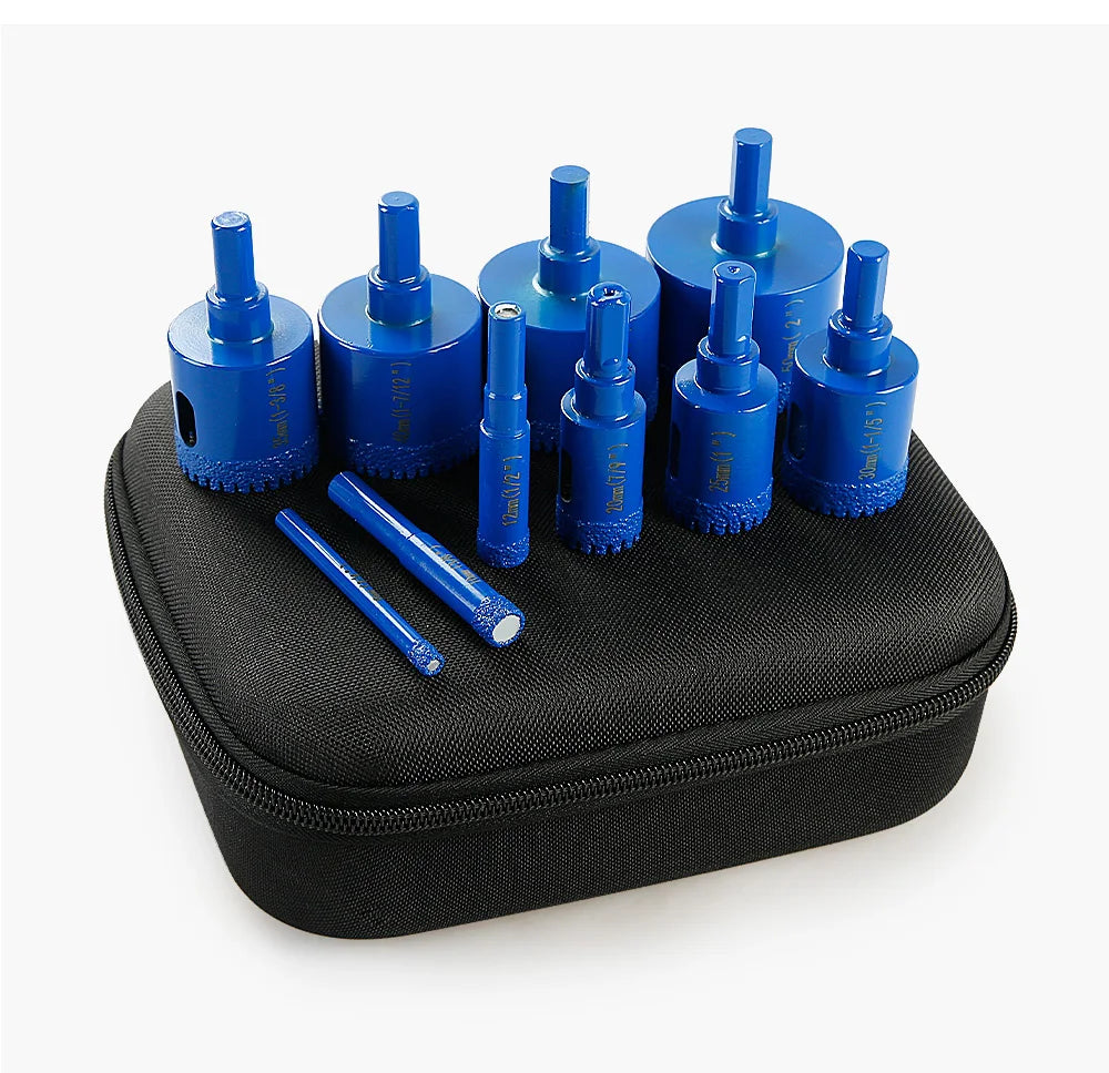 10 Pc Diamond Core Drill Bit Set 6-50mm, Vacuum Brazed Hole Saw
