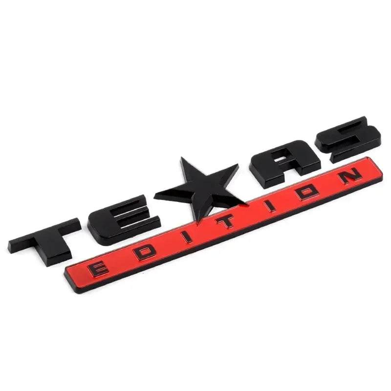 1pcs x Chrome Silver Black ABS TEXAS EDITION EMBLEM BADGE for CHEVY SILVERADO GMC SIERRA TRUNK STICKER DECAL