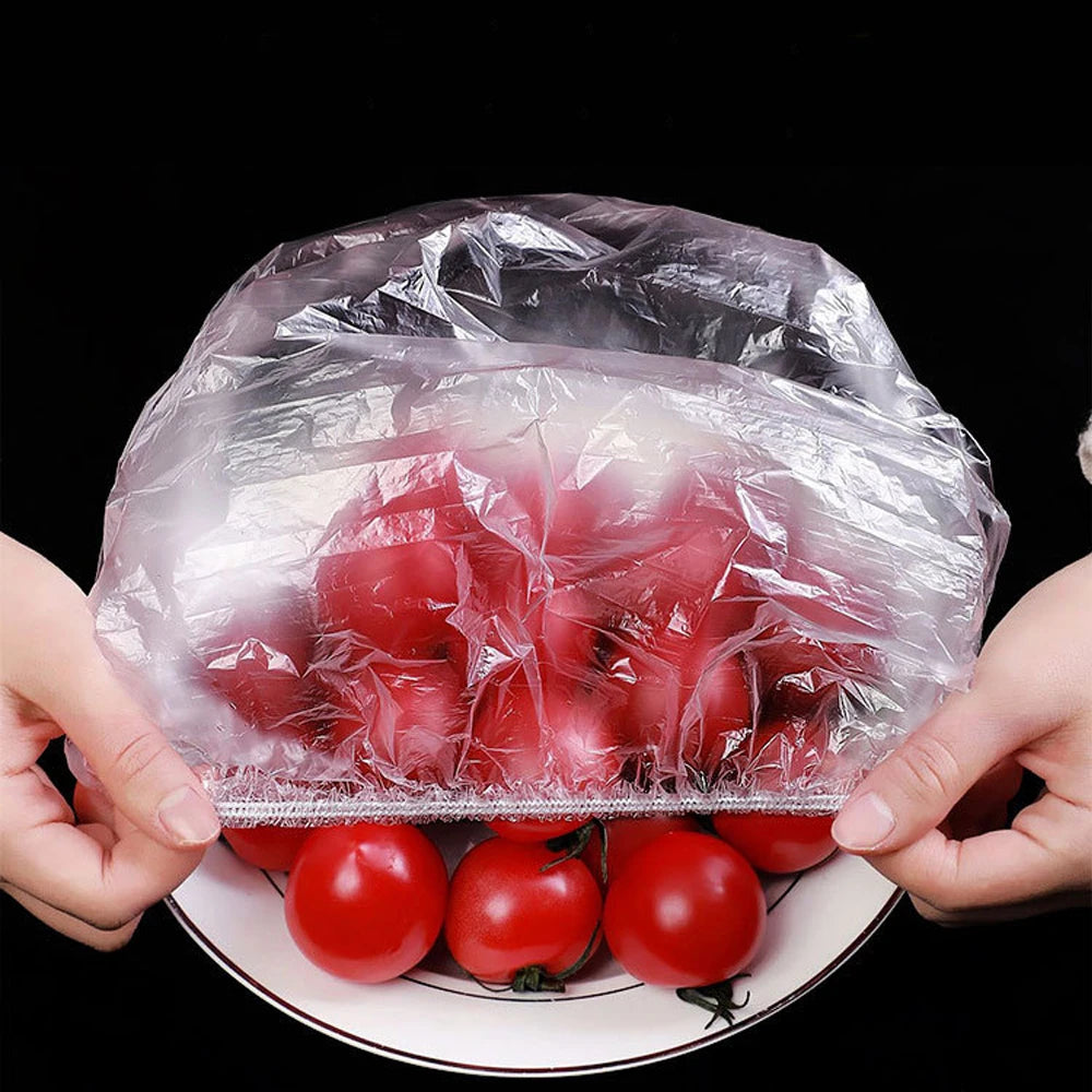100Pcs Reusable Food Wrap Storage Covers Bags For Bowl Elastic Plate Silicone Lid Cover Kitchen Fruit Plastic Fresh-Keeping Seal
