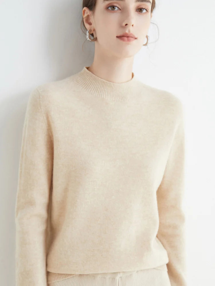 Women's soft mock neck pullover, solid knit — view 10 of 15