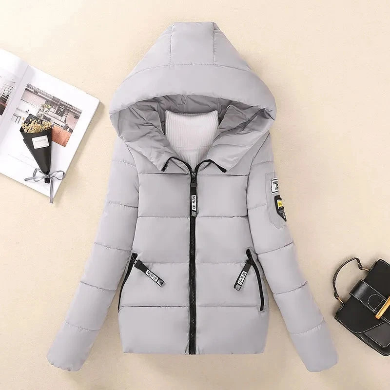 Women's Short Hooded Puffer Coat - Warm Casual Winter Jacket - photo 7