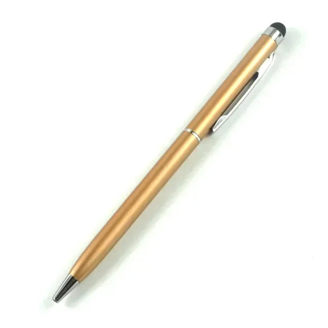 20-200 Pens Each Pack Mini Metal 2-in-1 Stylus Universal Ballpoint Pen Custom Logo Text Engraving Office School Advertising Pen