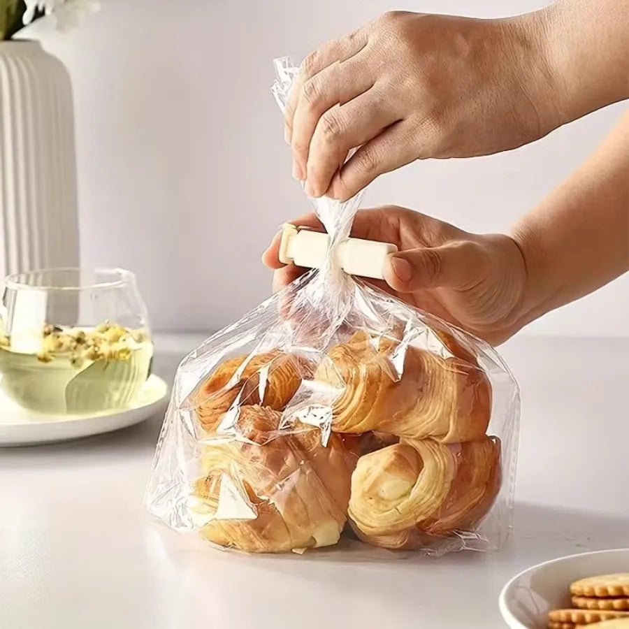 3Pack Food Bag Clips - Chip Clips Food Grade PP Airtight Seal, Non-Slip Reusable for Snacks Flour Bags Kitchen Storage