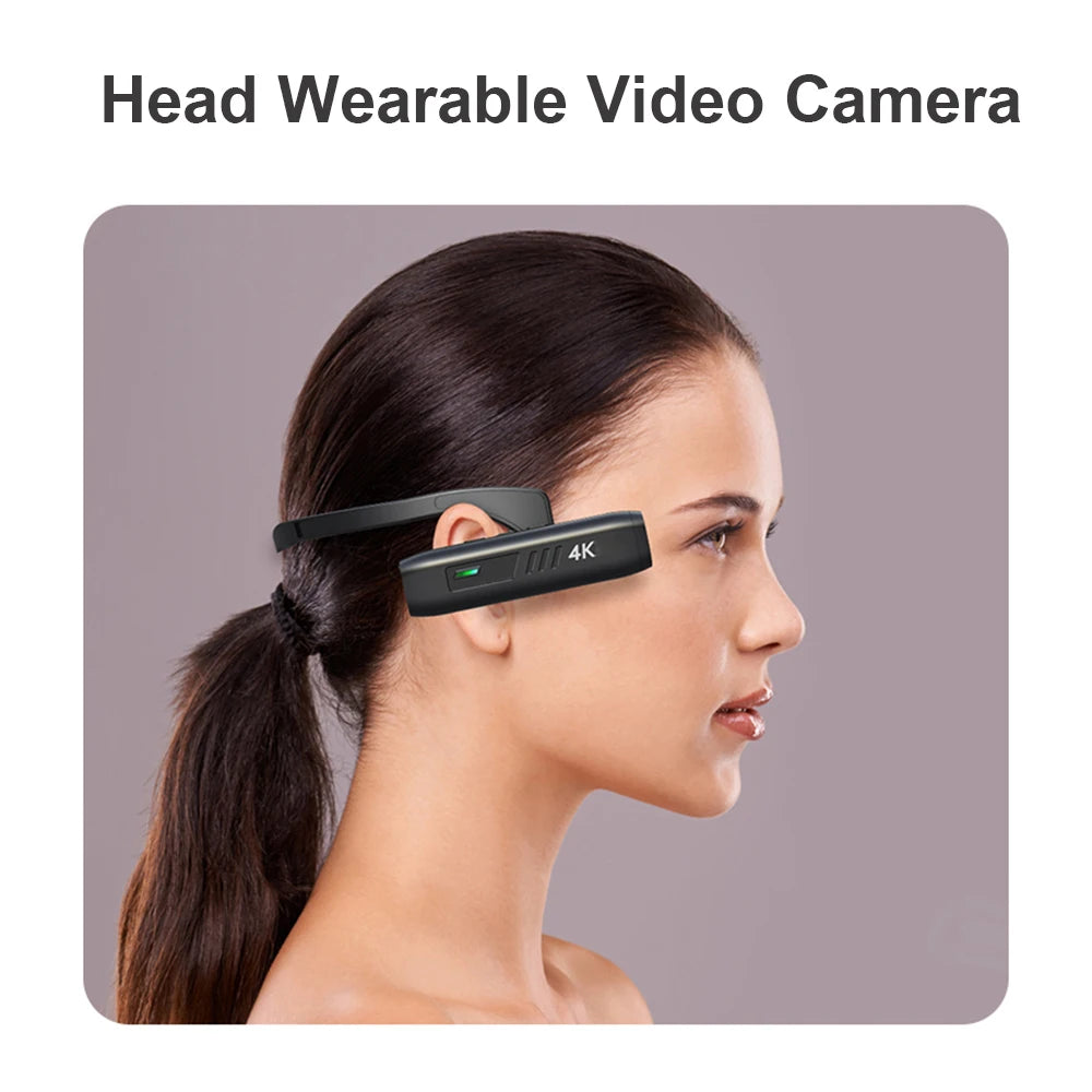 4K Head-Mounted Camera — WiFi Anti-Shake 120° Wearable Camcorder
