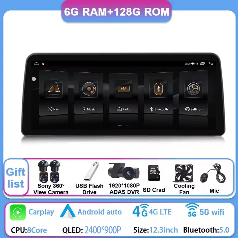 12.3" Car Stereo with Apple CarPlay & Android Auto, Compatible with Hyundai i30 (2017-2020)