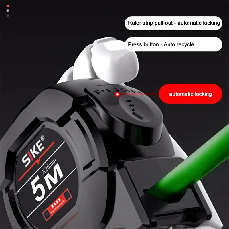 1 piece 5m, 7.5m and 10m high precision laser measuring tape, heavy duty thickened ruler, self-locking design Measuring tools
