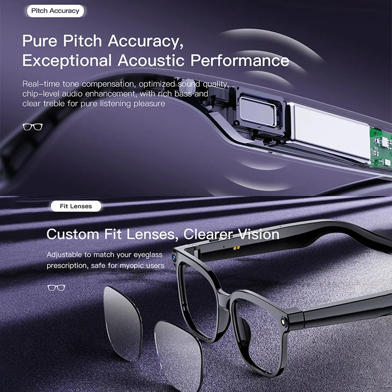 AI Smart Glasses — 800W Camera with Interchangeable Lenses