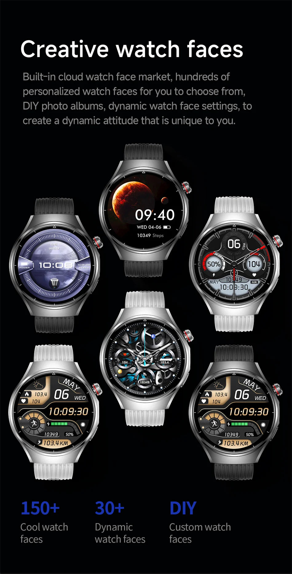 2026 G6 Max Smartwatch – 1000mAh Battery, Bluetooth Call, GPS Tracking & LED Flashlight | Men