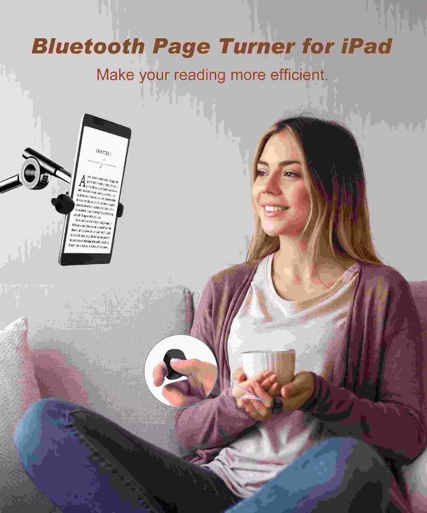 Tiktok Scrolling Ring Tiktok Remote Control Is Suitable for Iphone, iPad Bluetooth Page Turning Ring Roller, Both Camera Shutter