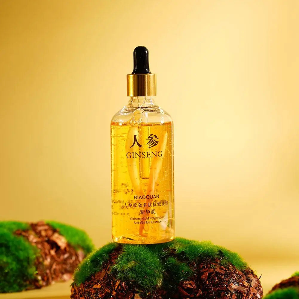 Ginseng Gold Polypeptide Essence Anti-Wrinkle Moisturizing Face Serum Deep Nourishing Skin Care Brightening Firming Facial Care