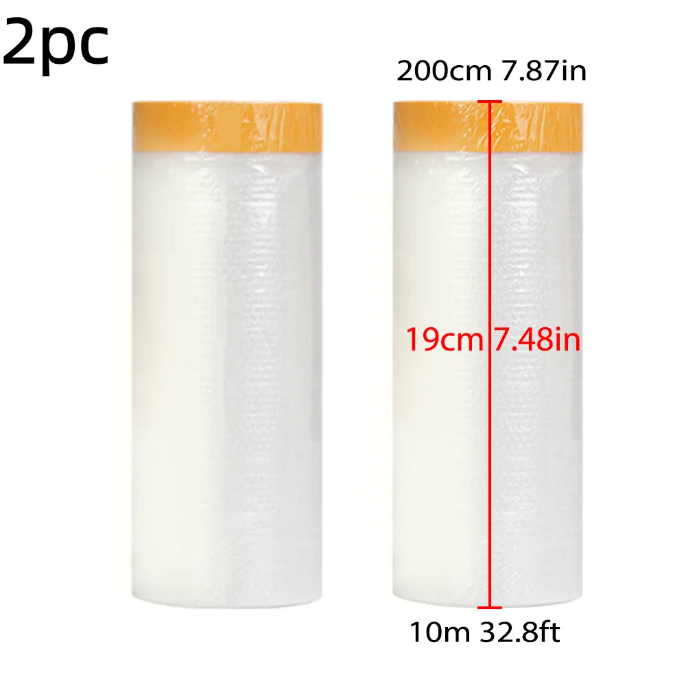 Pre-Taped Masking Film Protection PE Covering Cloth Tape for Living Room Furniture Dust-proof Spray Paint Automobile Painting