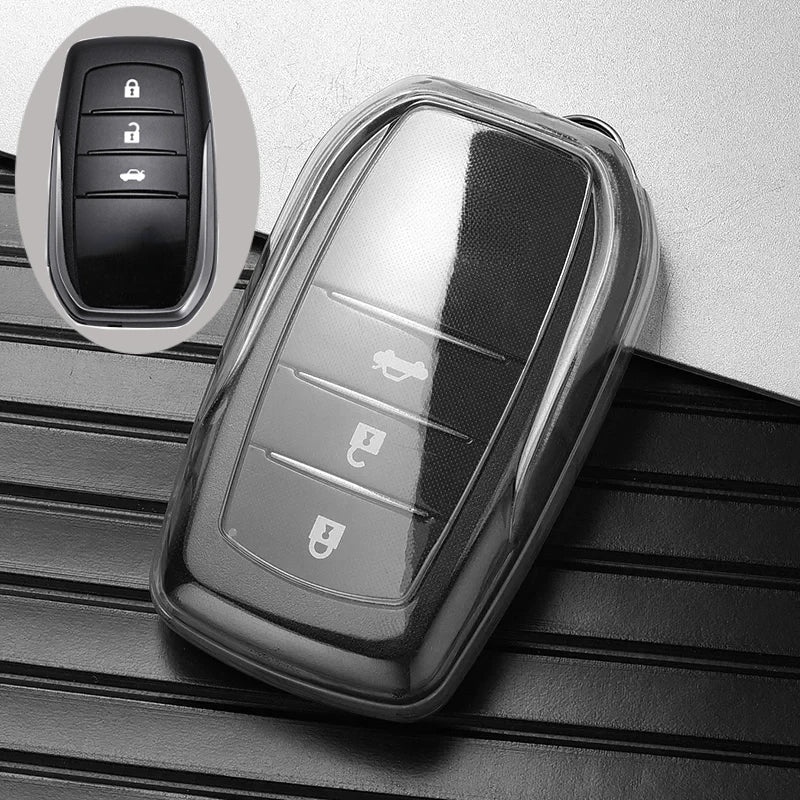 New Arrival Soft Tpu Car Key Case Cover For Toyota CHR Hilux Fortuner Land Cruiser 200 Camry Corolla Crown RAV4 Highland