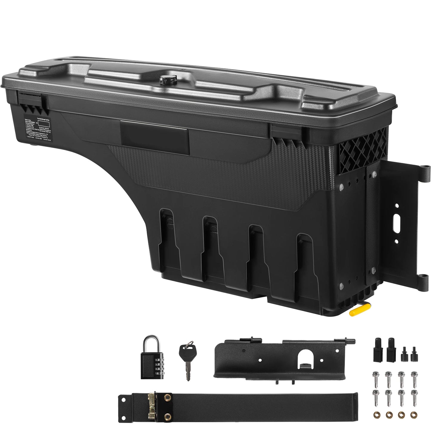 Lockable Wheel-Well Truck Bed Storage Box, Waterproof — Fits Silverado, Sierra & Full-Size Pickups