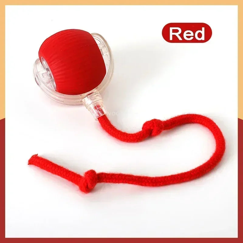 Electric Ball Toys Automatic Rolling Ball Rechargeable Smart Pet Interactive Plush Toy Dog Cat Training Imitate Mouse