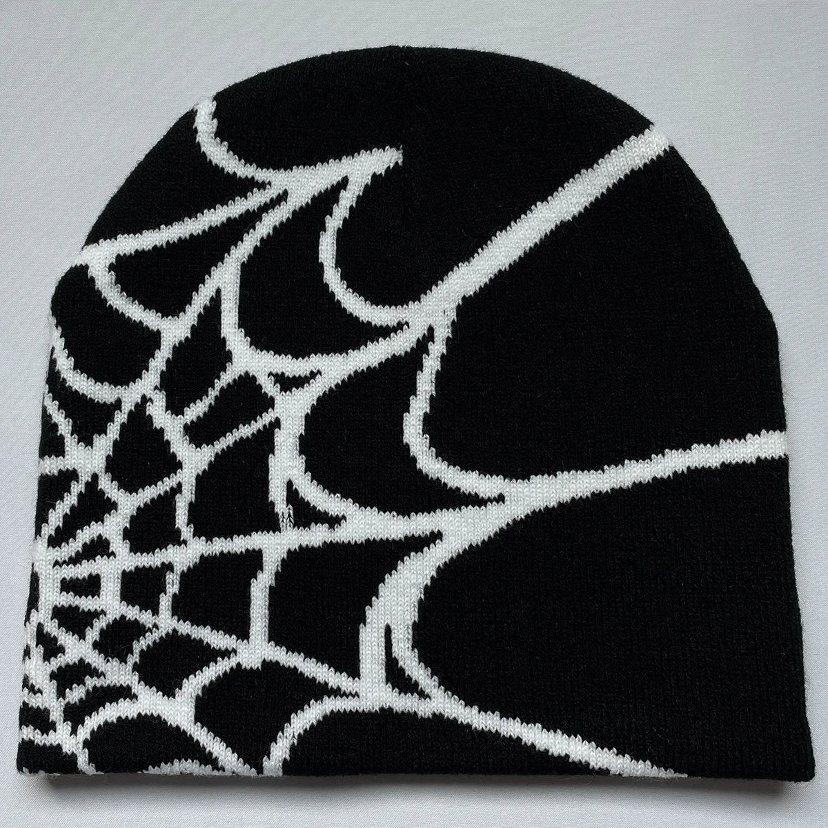 Spider Web Knit Beanie, Unisex Y2K Hat