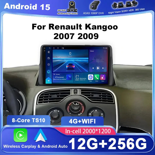 Android Car Stereo for Renault Kangoo (2008–2018) — CarPlay, Android Auto, GPS Navigation, Head Unit