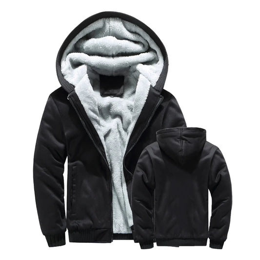 Men's Fleece-Lined Hooded Winter Jacket