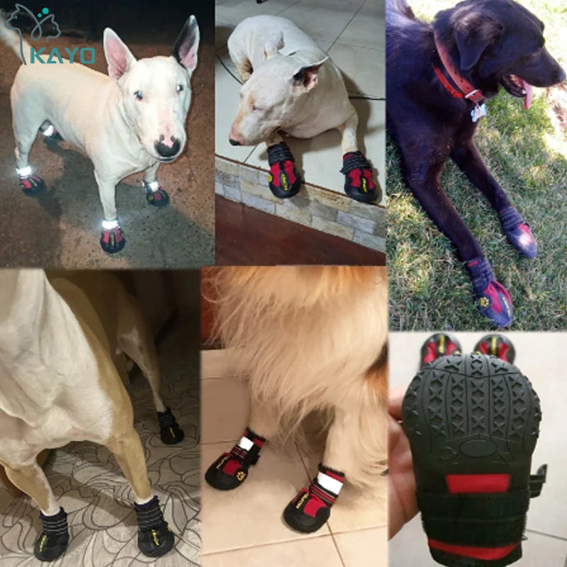 Reflective Anti-Slip Dog Boots 4-Pack - Rain and Snow Paw Protectors - photo 5