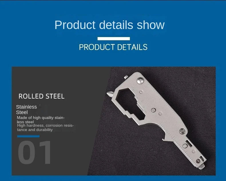 Mini Multifunctional Keychain Tool Card Stainless Steel Emergency Repair Tool Drone Repair Tool Essential Outdoor and Home Use