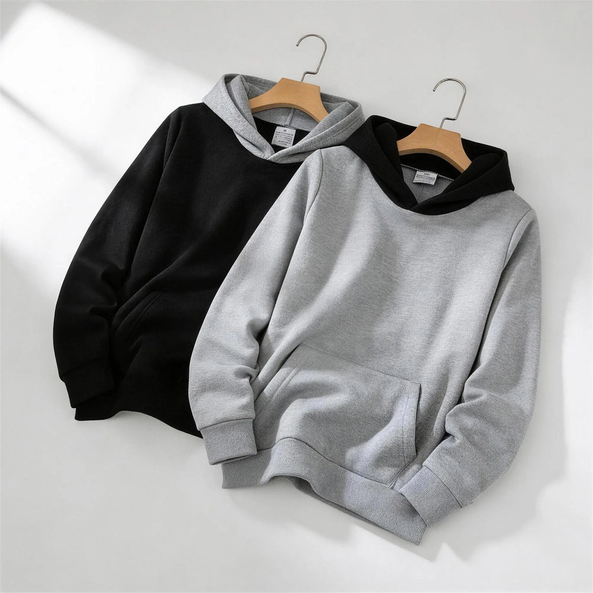 Kids Color-Block Fleece Hoodie - Stretch Pullover with Kangaroo Pocket