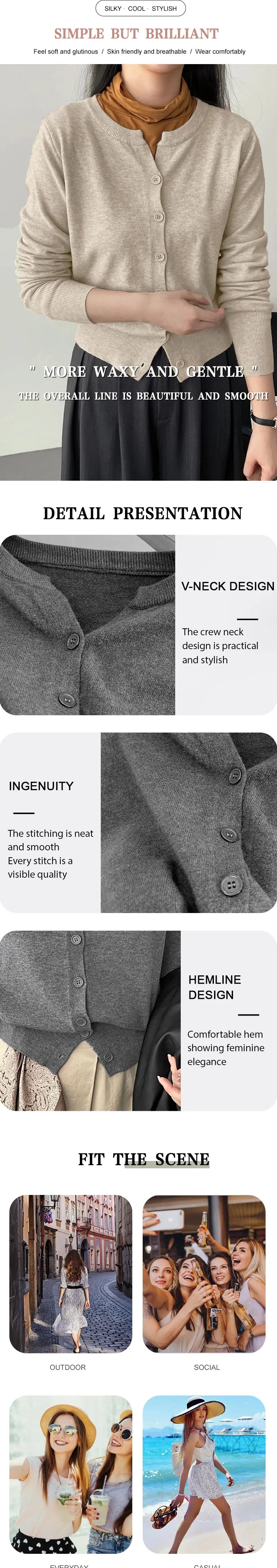 Women's fleece-knit sweater, cropped crew neck — view 10 of 15