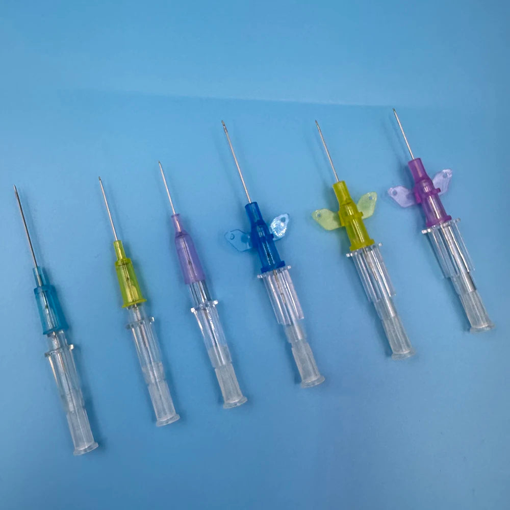 10pcs Disposable Dog Cat I. V. Cannula Animal Catheter Pet Catheters with Heparin Cap 22G 24G 26G Veterinary Tools