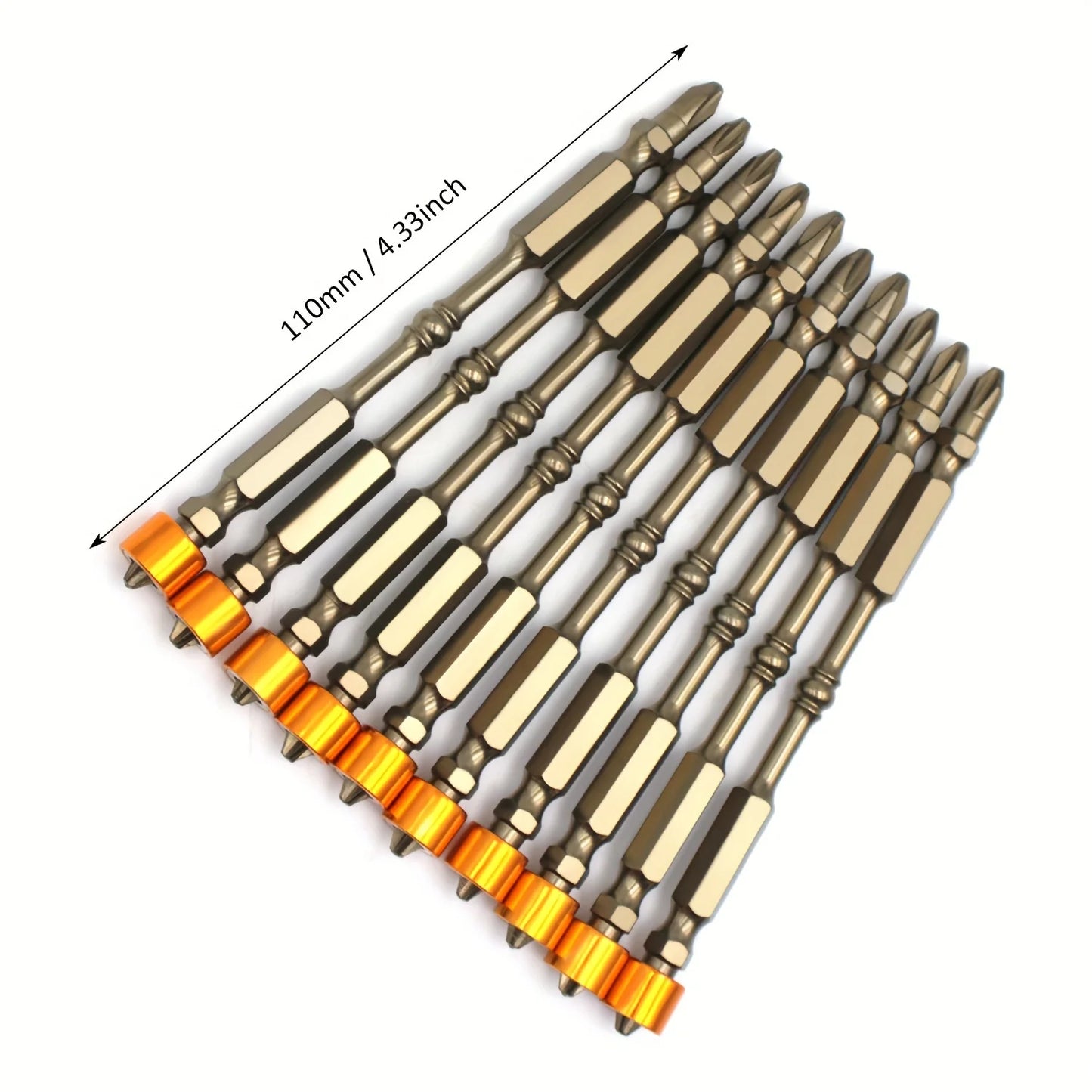 PH2 Hardness 65/110mm Screwdriver Bit Double Cross Head Hexagonal Handle Electric Screwdriver with Magnetic Ring Screwdriver Set