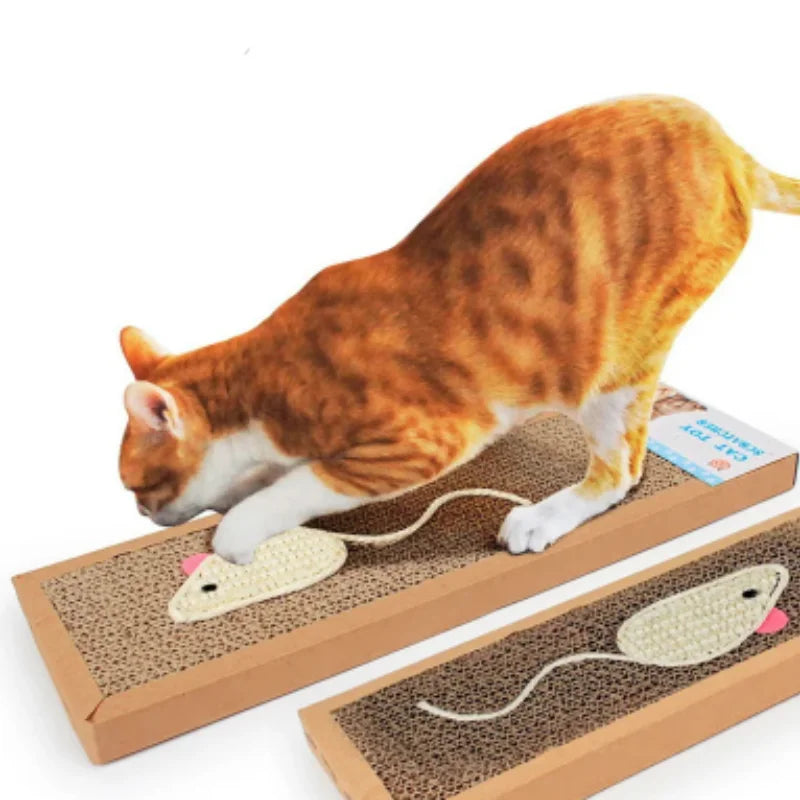 Pet Cat Scratching Board Cardboard Mat Scraper Grinding Claw Toy Cat Scratcher Furniture Protector Essential Cat Accessories