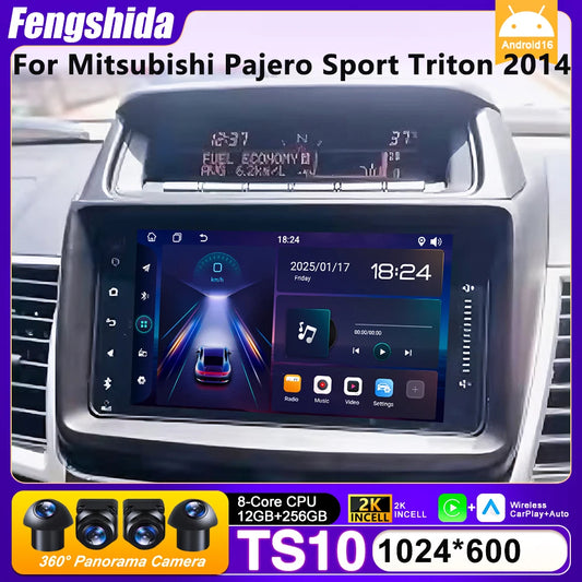 Car Stereo with Apple CarPlay & Android Auto, Compatible with Mitsubishi Pajero Sport Triton