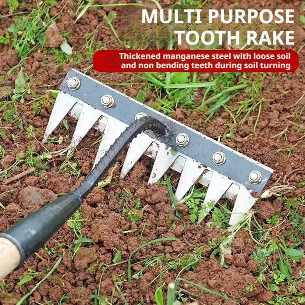 5/6/7/8 Garden Hoe Weeding Tool Digging Wild Vegetables Weeding Loosening Soil Agricultural Farm Tools Menggang Rake Accessories