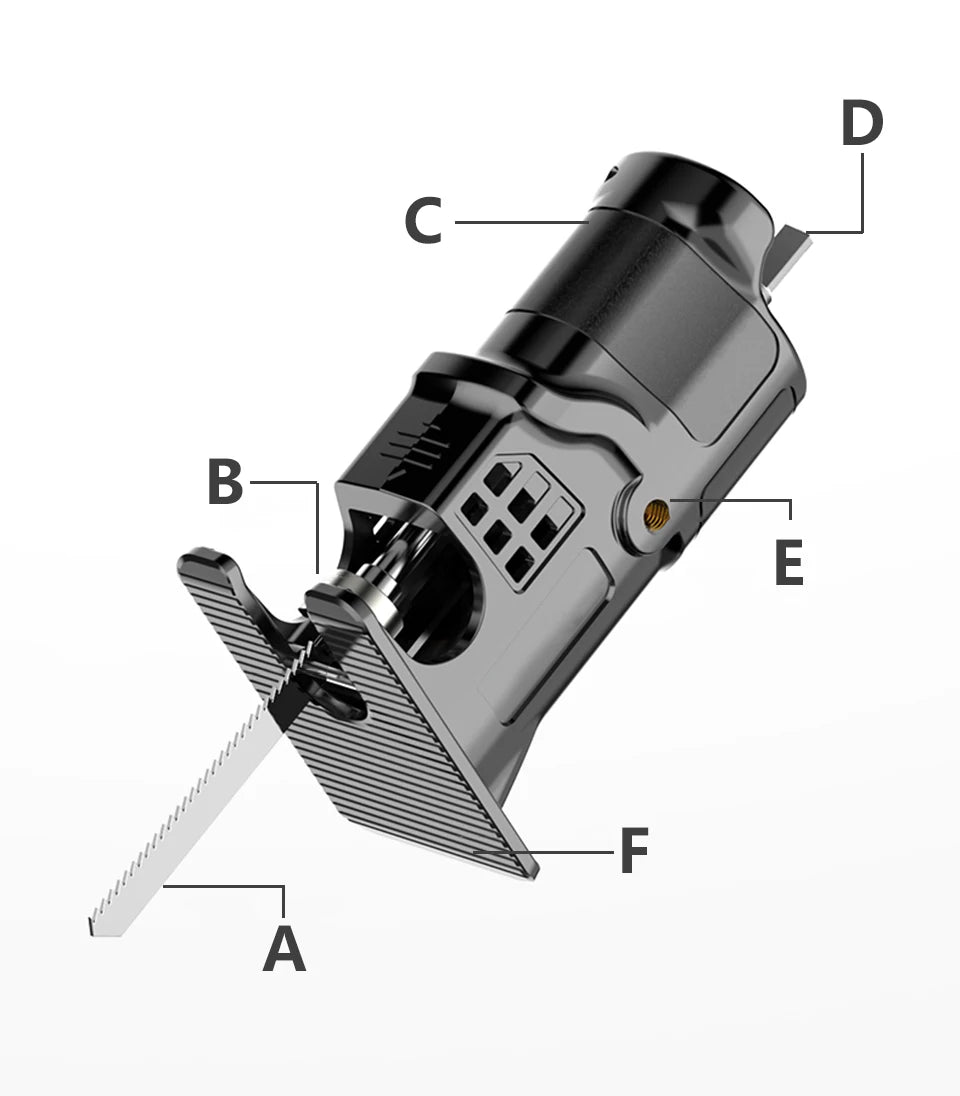 Portable Reciprocating Saw Adapter ,Electric Drill To Electric Saw for Wood Metal Cutting Tool with Saw Blade