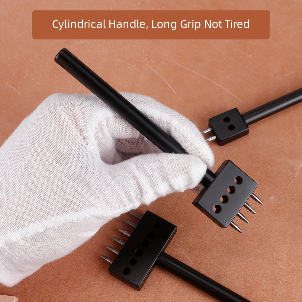 1set Leather Belt Hole Punching Tool, DIY Round Hole Puncher, Leather Craftwork Circle Hole Making Tool, Spacing 4/5/6/8mm
