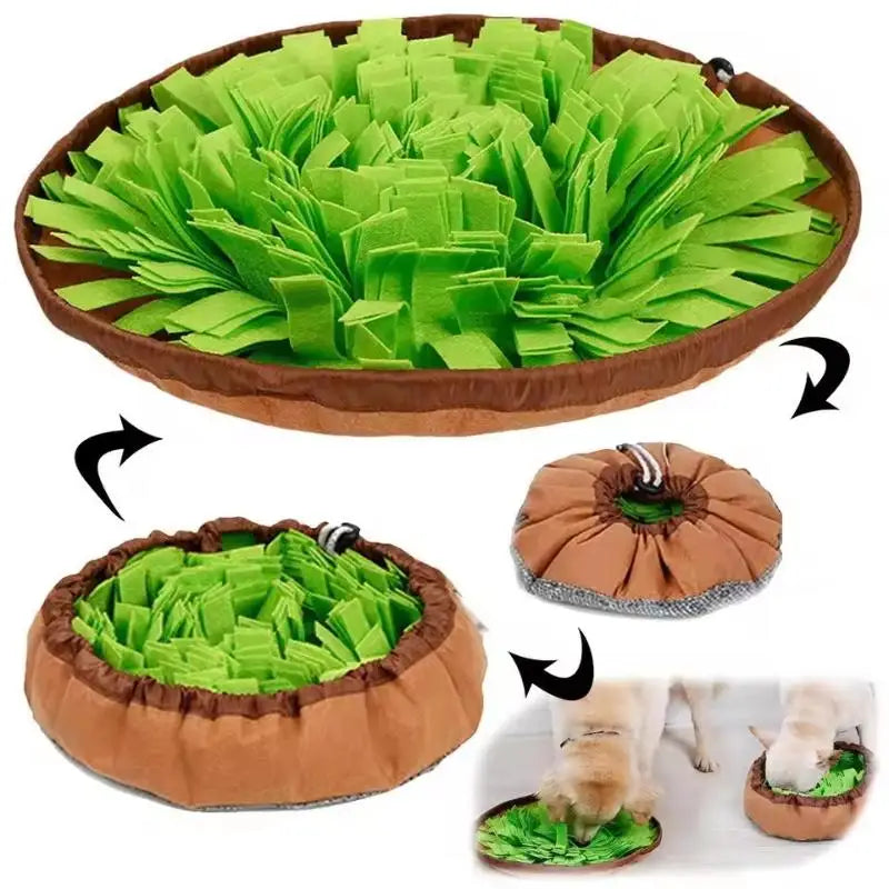 Travel Snuffle Mat for Dogs & Cats - Foraging Feed Game