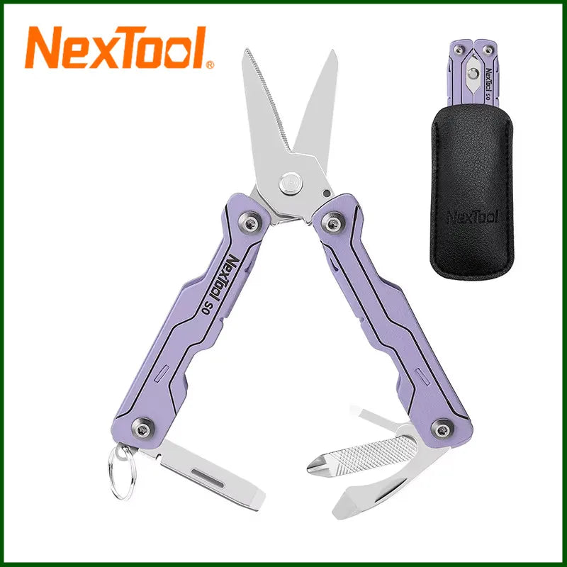 NexTool 8 In 1 Mini Sailor Scissors S0 Micro Keychain Multitool Screwdriver Portable Pocket Folding EDC Tool for Travel