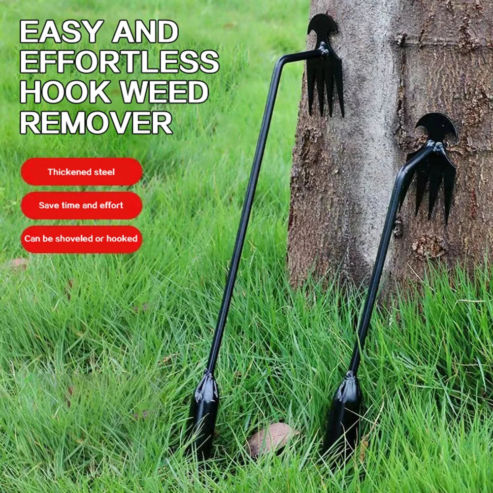 2-in-1 Garden Hoe Cultivator & Weed Puller – Heavy-Duty Rust-Resistant Gardening Tool with Handle