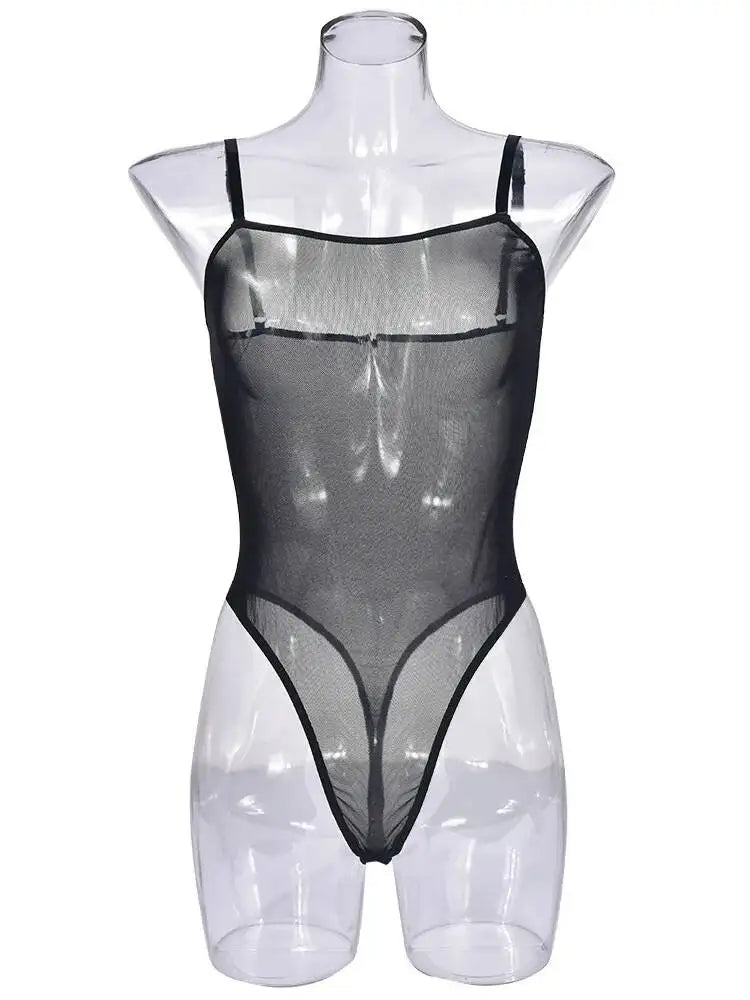 Women's sheer mesh fitted bodysuit — view 4 of 20