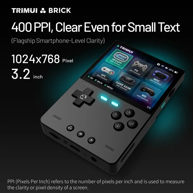 TRIMUI BRICK Retro Handheld Game Console Portable Video Player Open Source Linux System 3.2 Inch HD Screen Games Boy Gifts New