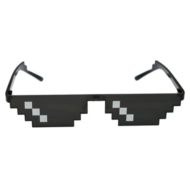 New Creative 8 Bit Thug Life Sun Glasses Pixelated Men Women Party Eyeglasses Mosaic UV400 Vintage Eyewear Fishing Sunglasses