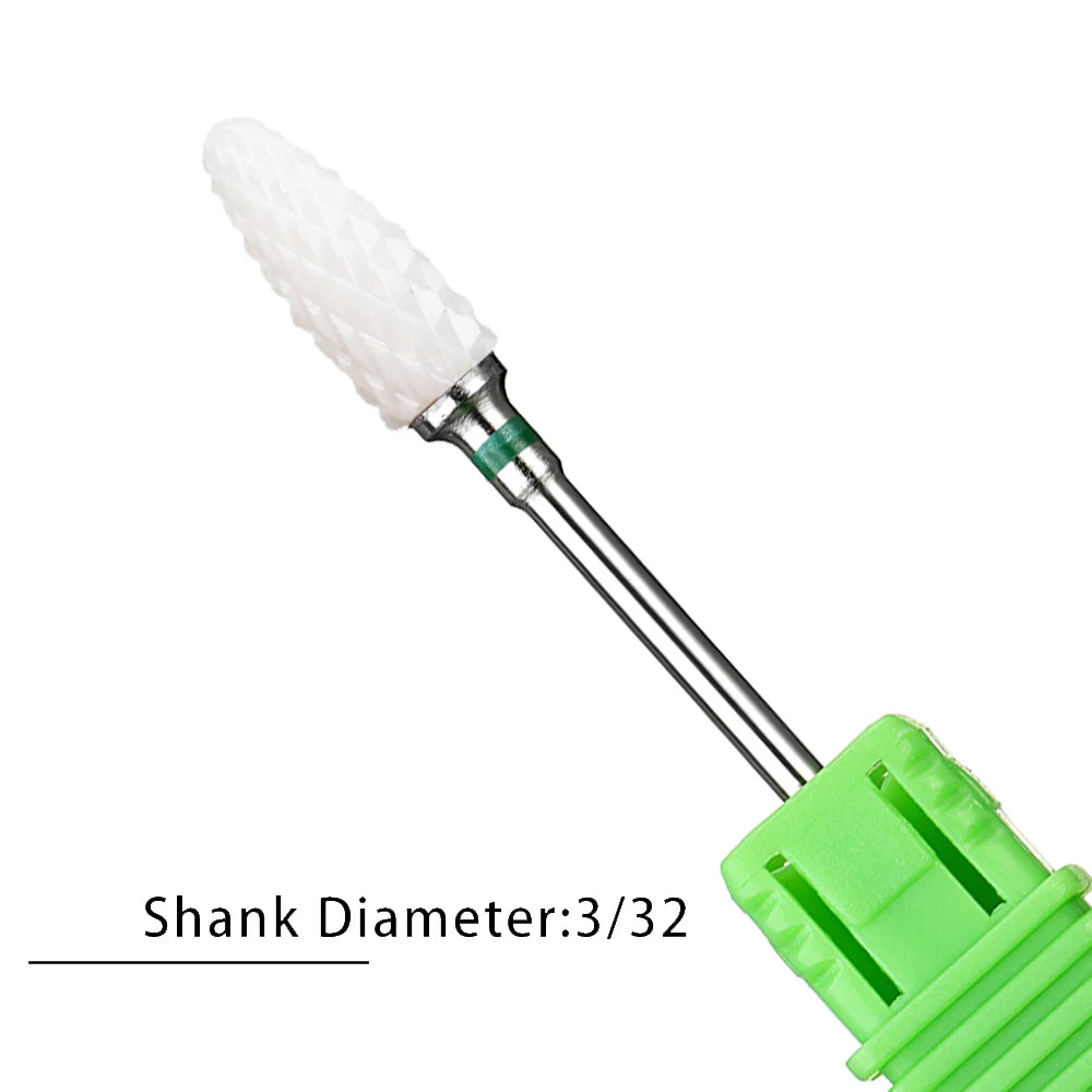 Nail Drill Bits Flame Ceramic Cutters for Manicure Electric Pedicure Nail Bits Gel Polish Remover Files Burr Nail Accessories