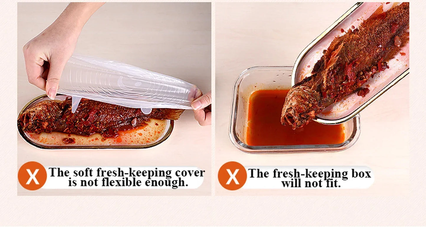 Reusable Disposable Food Cover Plastic Wrap Durable Elastic Food Lids for Bowls Elastic Plate Covers For Kitchen Food Saver Bag