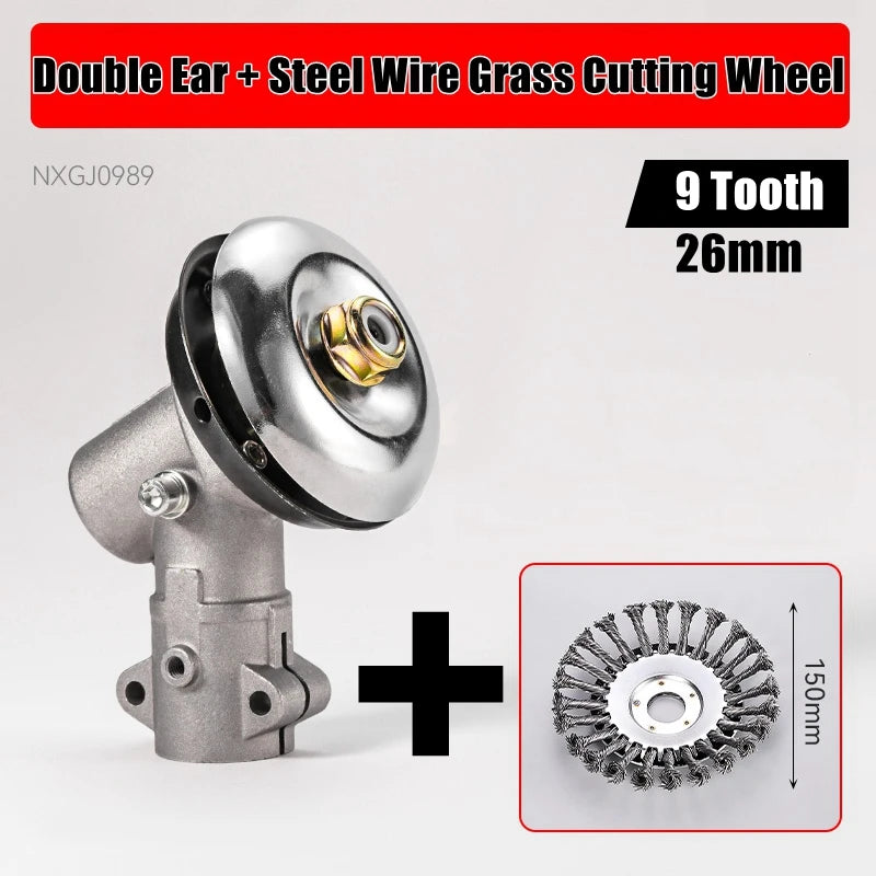 26mm/28mm 9 Tooth Trimmer Gearbox Gearhead Brushcutter Grass Trimmer Replace Gear Head Lawn Mower Parts Gardening Tool