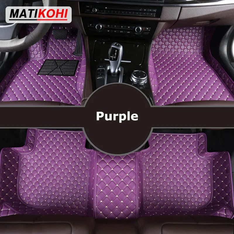 Custom-Fit Leather Car Floor Mats for Ford F-150 2009–2023 (Full Set)
