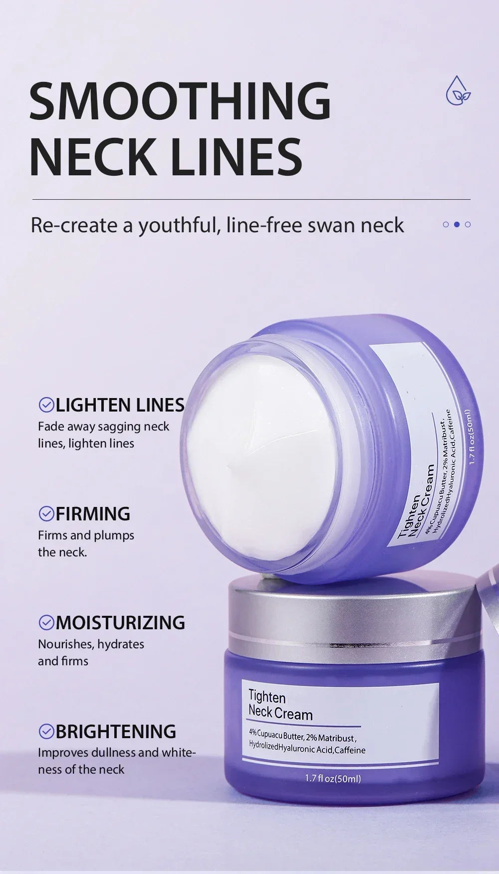 Tighten Lift Neck Cream Firming Lifting Brightens Eliminate Neck Fine Lines Neck Remove Double Chin Rejuvenation Cream Skin Care