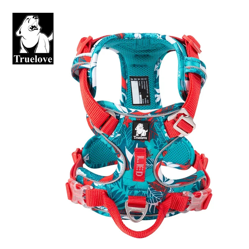 Truelove Reflective No-Pull Dog Harness – Adjustable Nylon Vest for Medium & Large Dogs | XS–XL (7 Colors)