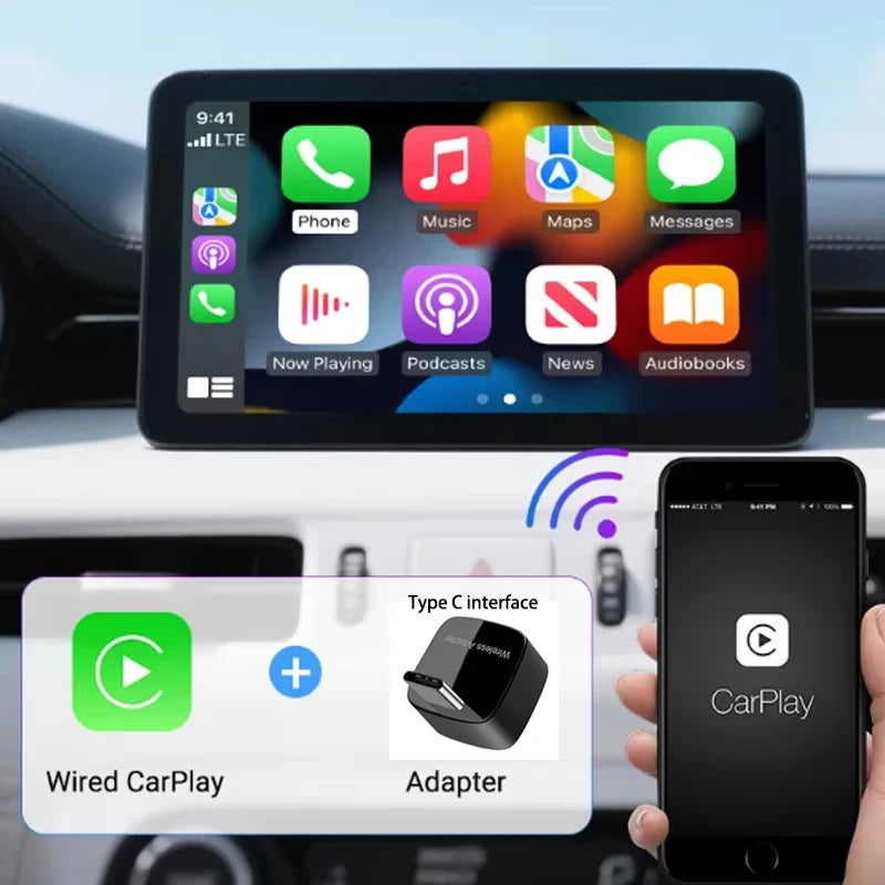 Wireless CarPlay & Android Auto AI Smart Box Adapter