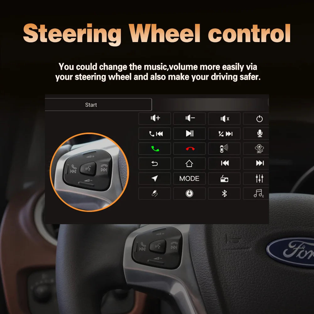 Car Stereo with Apple CarPlay & Android Auto, Compatible with Ford Fiesta Mk6 (2008-2019)