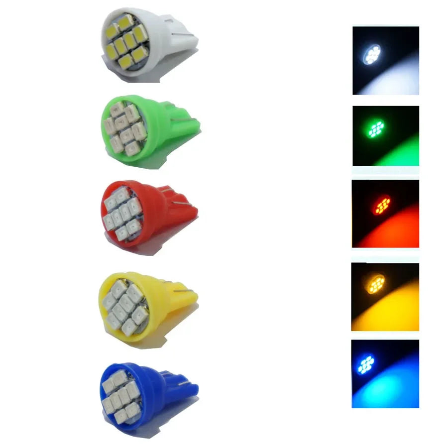 T10 W5W LED Dashboard & Gauge Cluster Bulbs (10-Pack)